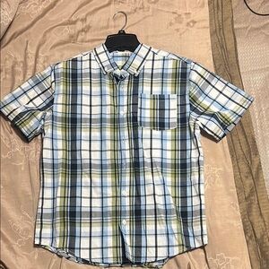 Crazy 8 Blue Green Button Down Shirt Casual